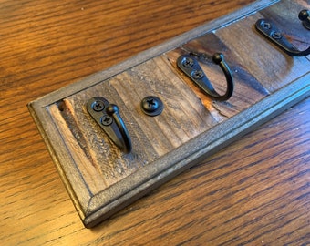 Weathered Pine Rustic Key Holder, Entryway Organizer, Wood Key Holder, Small Hook Organizer, Unique Key Holder