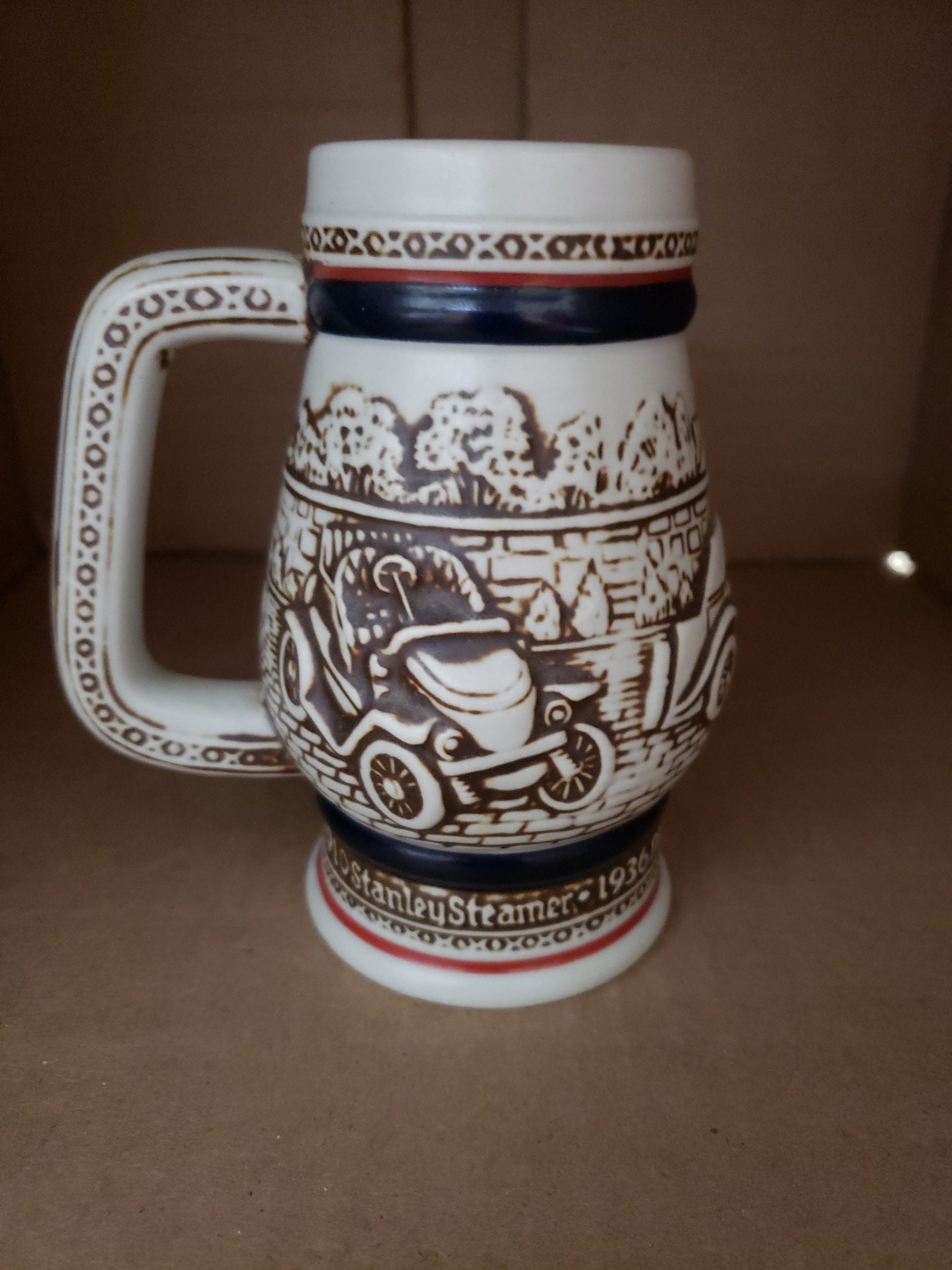 Vintage ceramic beer stein Avon car classics 5 tall 1982 Etsy