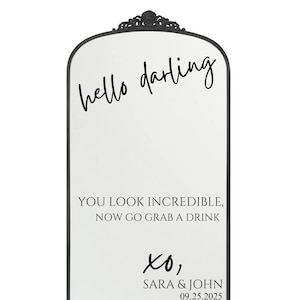 Wedding Selfie Mirror SVG, You Look Incredible, Welcome Mirror, DIY Wedding Mirror SVG, Wedding Sticker Mirror, Hello Darling Custom Mirror