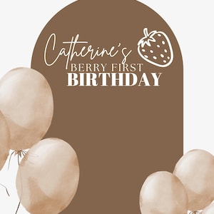 Beere ersten Geburtstag SVG, PNG Dateien, Schnittdatei, Druckdatei, Cricut, Schmetterling Cake Topper Schmetterling Aufkleber, erster Geburtstag Abziehbilder