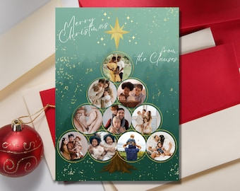 Photo Christmas Card 5X7 | Personalized Christmas Card | Holiday Template Canva | Christmas Card Template 5X7 Portrait | Merry Christmas