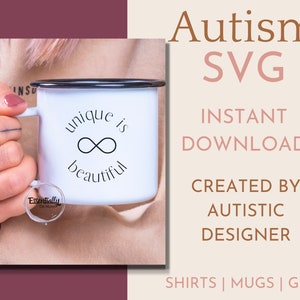 Autisme acceptatie svg, neurodiversiteit svg, oneindigheidssymbool, ASS-shirt, therapeut geschenk, cricut, autistische maker