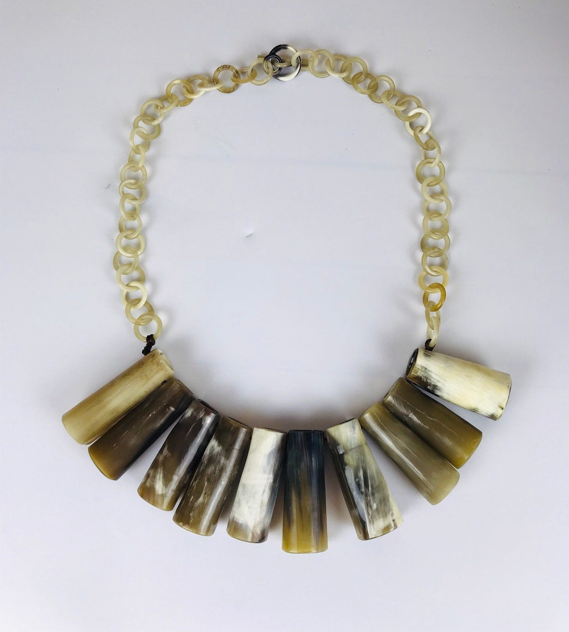 Big pendant Horn necklace Buffalo horn necklace gifts for Etsy