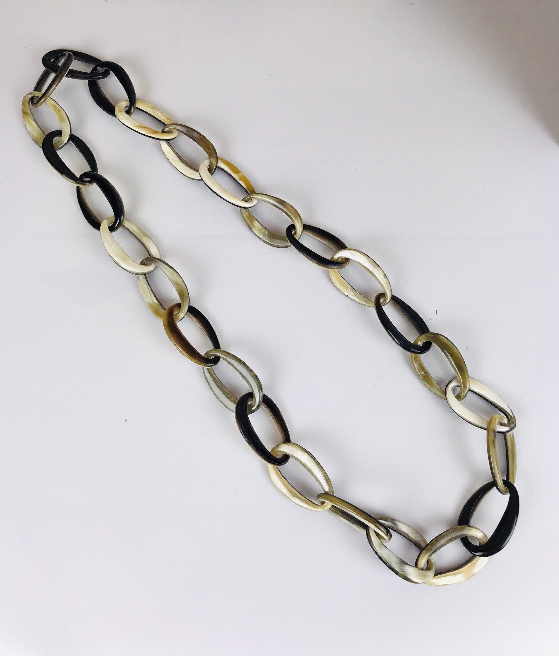 Horn jewelry chain necklace lacquer handmade buffalo horn Etsy