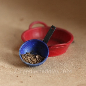 Miniature Feed Scoop - 1/12 & 1/9 scale - 3D Printed Prop for Breyer, Julip, Model Horses, Dollhouse Barns, Farms and Stables