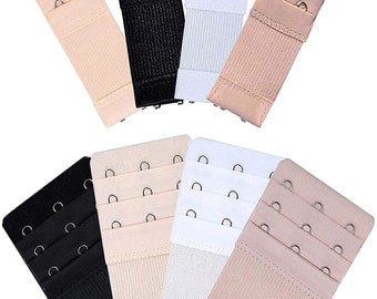 Bra Extenders Buckle Stretchy Bra Extension Strap Strapless Underwear Strap Hook 3 Rows x 6 Hooks Black 3 PcsDauerhaft Nützlich und praktisch Nettes Design Praktisches Design und langlebig
