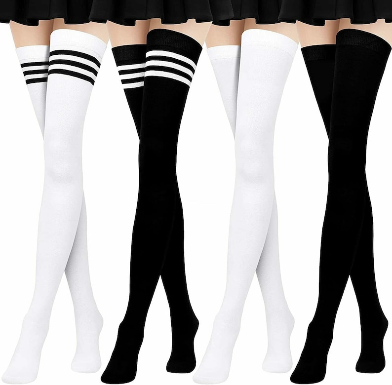 Long Extra Thigh High Socks image 1