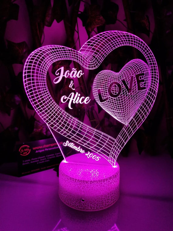 Heart Love LED-Lampe, Schlafzimmer-Nachtleuchter, Geschenk für Freundin  oder Freund, romantisches Valentinstagsgeschenk, Verlobungsgeschenk, für  sie, für ihn -  Österreich