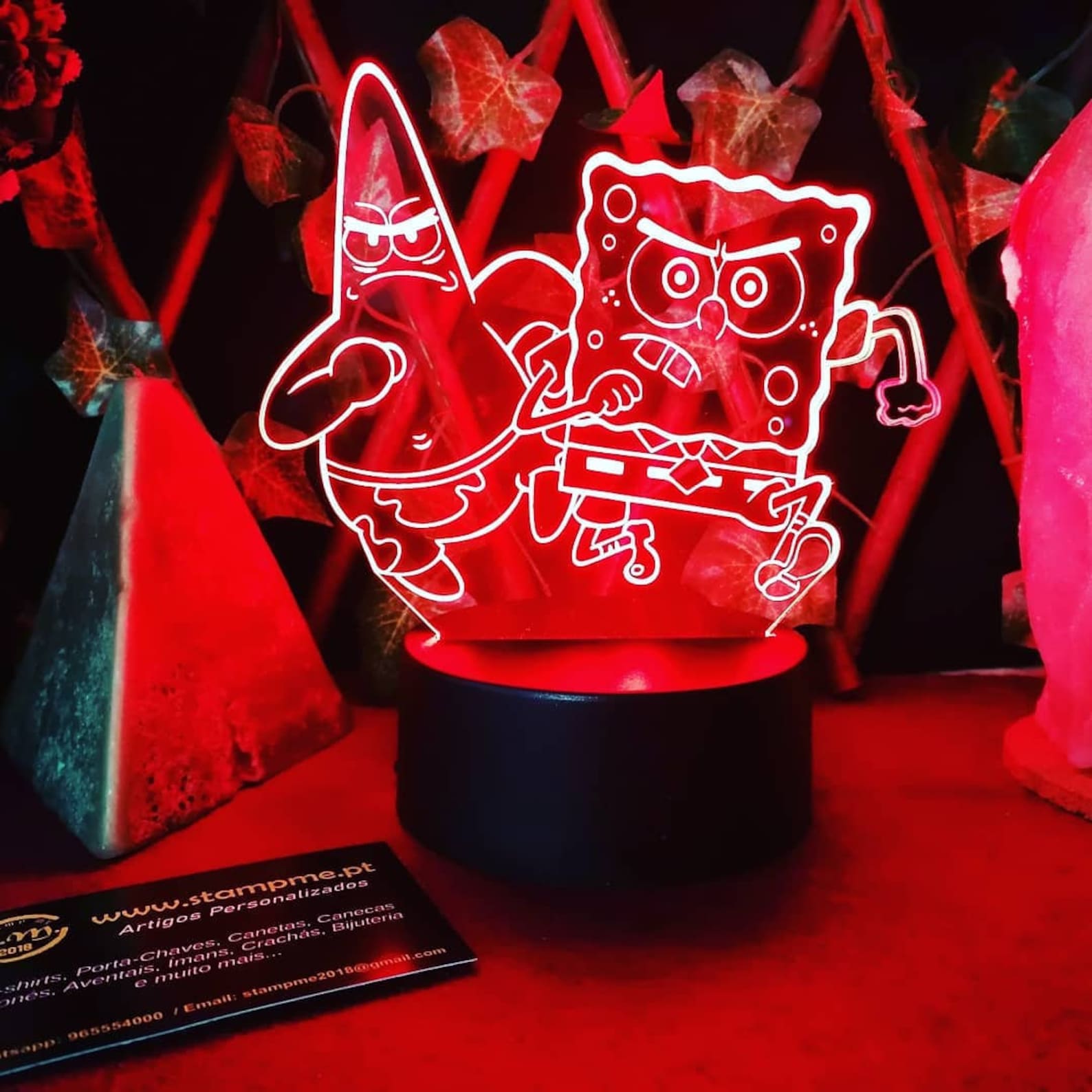 Sponge bob led lamp Patrick 3D Illusion Led Night Light Etsy