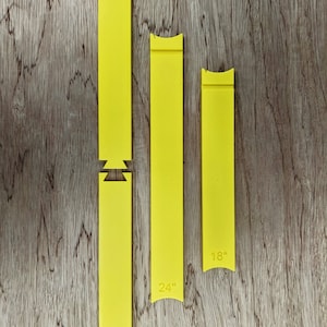 3D Printed Floss Winder Tool: Cross Stitch Ruler - 18", 24", 36"