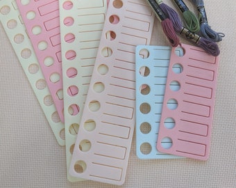 3D Printed Embroidery Floss Organizer Card with Tag ID Slots