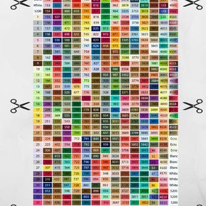 DMC Floss Stickers: Color Bobbin Labels, Thread Organizer