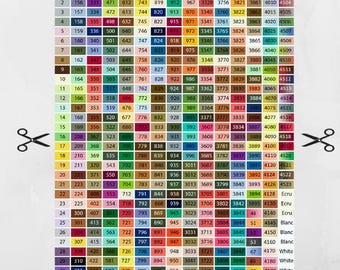 DMC Floss Stickers: Color Bobbin Labels, Thread Organizer