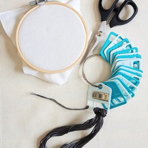 3D Printed Floss Drops with Tag ID Slot: House Design, Cross Stitch Embroidery
