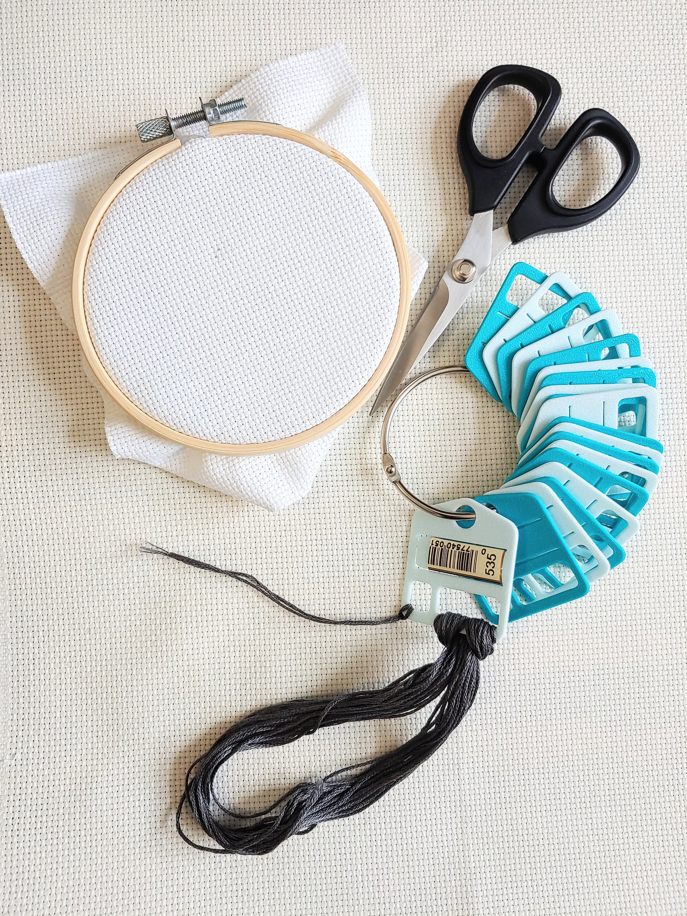 3D Printed Floss Drops with Tag ID Slot: House Design, Cross Stitch Embroidery