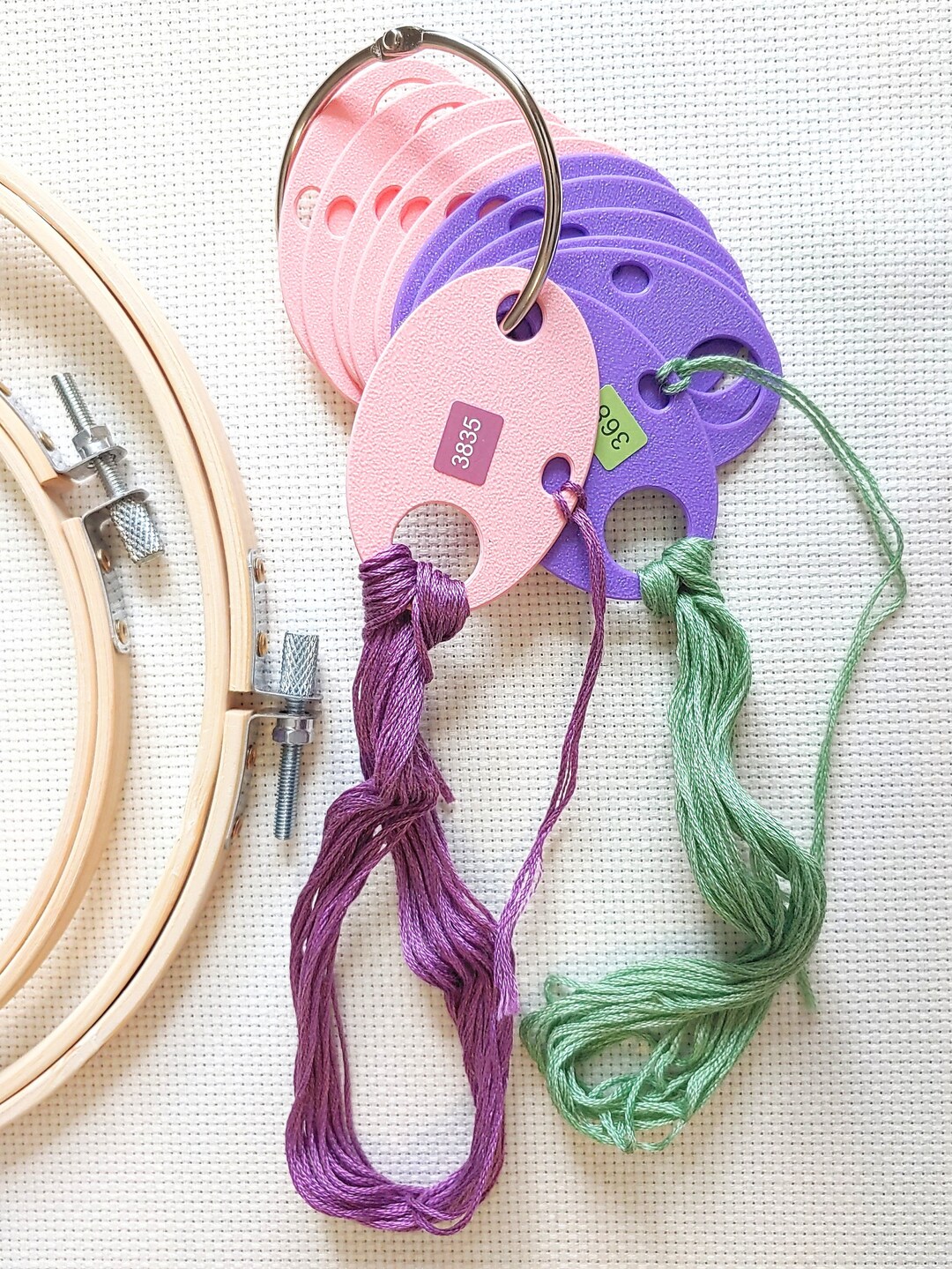 Thread Drops, Floss Drops, Floss Tags, Bobbins, Cross Stitch