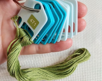 Thread Drops, Floss drops, floss tags, bobbins, cross stitch, embroidery, cross stitch tools, 3D printed floss drops, House Floss Drops