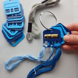 3D Printed Blending Floss Drops with DMC Label Slot