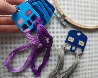 3D Printed Blending Floss Drops: DMC Embroidery Organizer