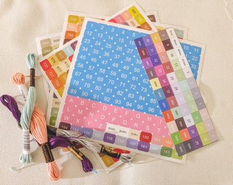 DMC Color Number Stickers: Cross Stitch & Diamond Painting Organization