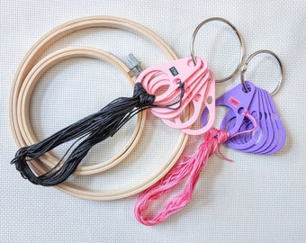 3D Printed Thread Drops: Canvas Needlepoint & Cross Stitch Floss Organizer - Rain Drop Style