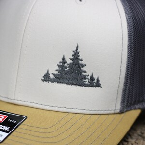 Embroidered Treeline Hat: Richardson 112 Trucker Cap