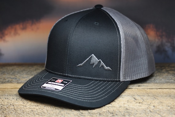 Richardson 112 Embroidered Mountains Hat - Outdoors Cap - Hiking, Exploring, Camping