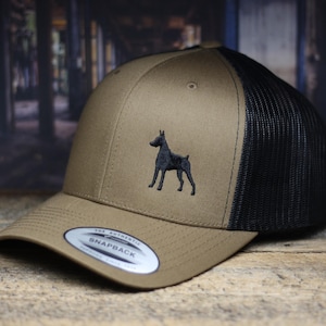 Doberman Pinscher Hat, K9 Trucker Cap