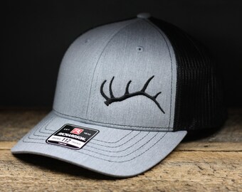 Elk Antler Hat: Embroidered Richardson 112Y Youth Trucker Cap