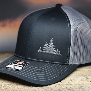 Embroidered Treeline Hat: Richardson 112 Trucker Cap