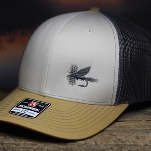 Dry Fly Fishing Hat: Richardson 112 Beige Trucker Cap