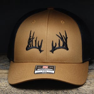 Whitetail Deer Antler Hat: Richardson 115 Carmel Trucker Cap