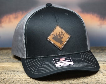 Richardson 112 Bull Elk Leather Patch Trucker Cap