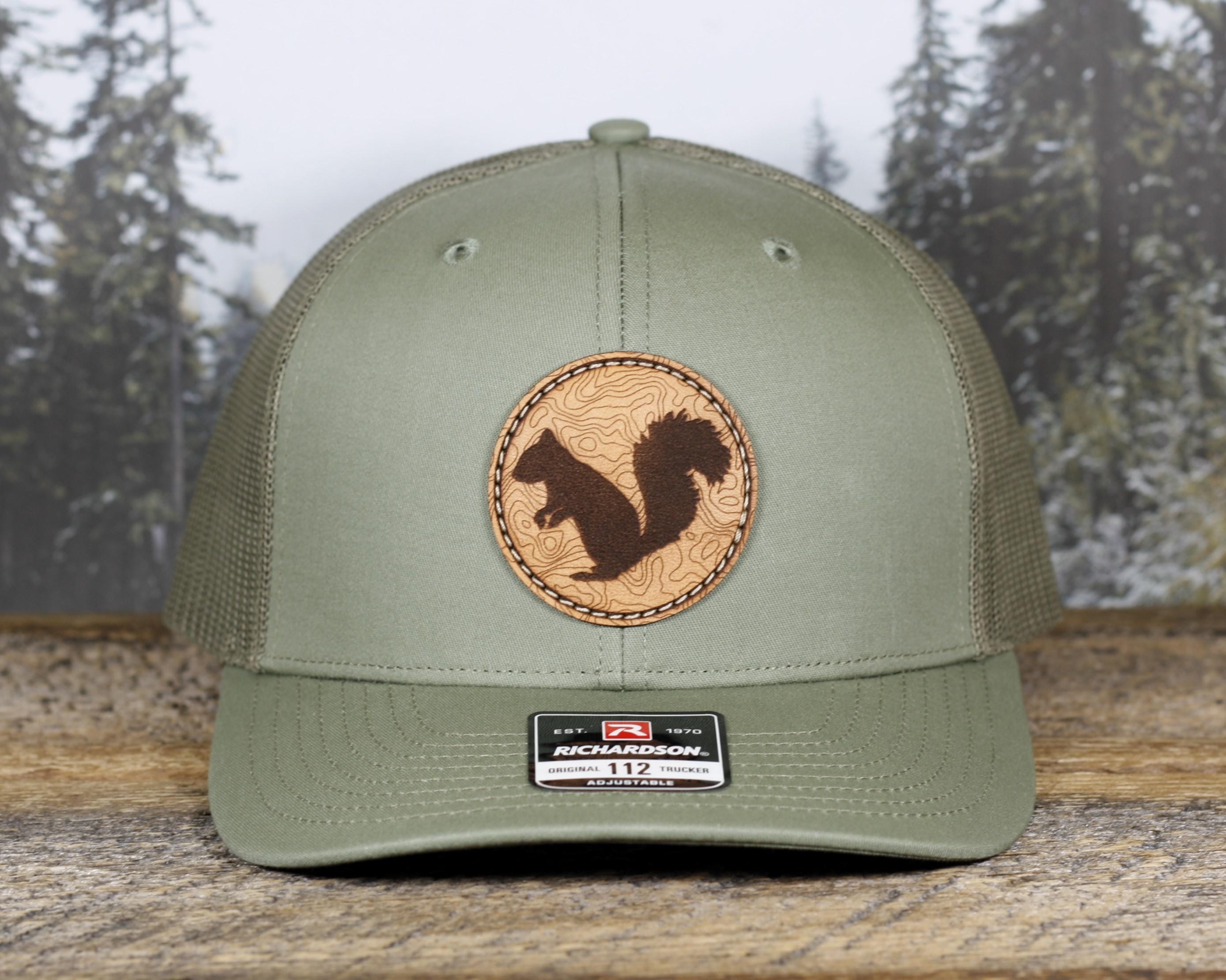 Richardson 112 Squirrel Leather Patch Cap - Sportsman's Hunting Hat, Outdoor Headwear