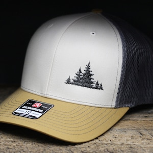 Embroidered Treeline Hat: Richardson 112 Trucker Cap