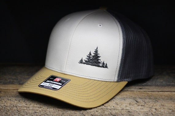 Embroidered Tree Trucker Cap, Richardson 112 Outdoorsman Hat