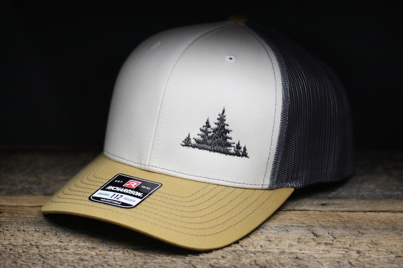Embroidered Treeline Hat: Richardson 112 Trucker Cap