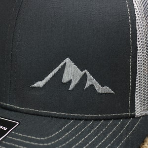 Richardson 112 Embroidered Mountains Hat - Outdoors Cap - Hiking, Exploring, Camping