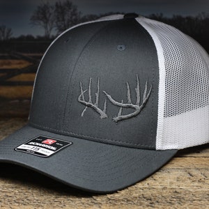 Drop Tine Whitetail Hat, Richardson 115 Deer Rack Trucker Cap