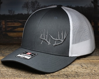 Drop Tine Whitetail Hat, Richardson 115 Deer Antlers Cap, Deer Hunting Hat, White Tail Deer Cap, - Gift for Dad, Gift for Son,