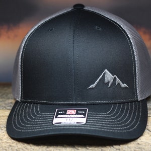 Richardson 112 Embroidered Mountains Hat - Outdoors Cap - Hiking, Exploring, Camping