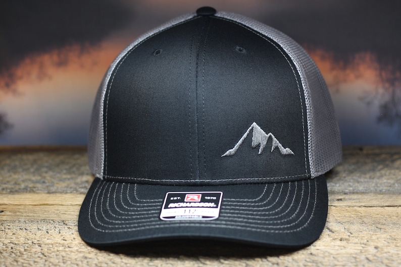 Richardson 112 Embroidered Mountains Hat - Outdoors Cap - Hiking, Exploring, Camping
