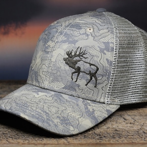 DRI-DUCK Elk Trucker Cap | Outdoor Hunting Hat | Adjustable Mesh Back | Perfect Gift for Hunters & Nature Lovers