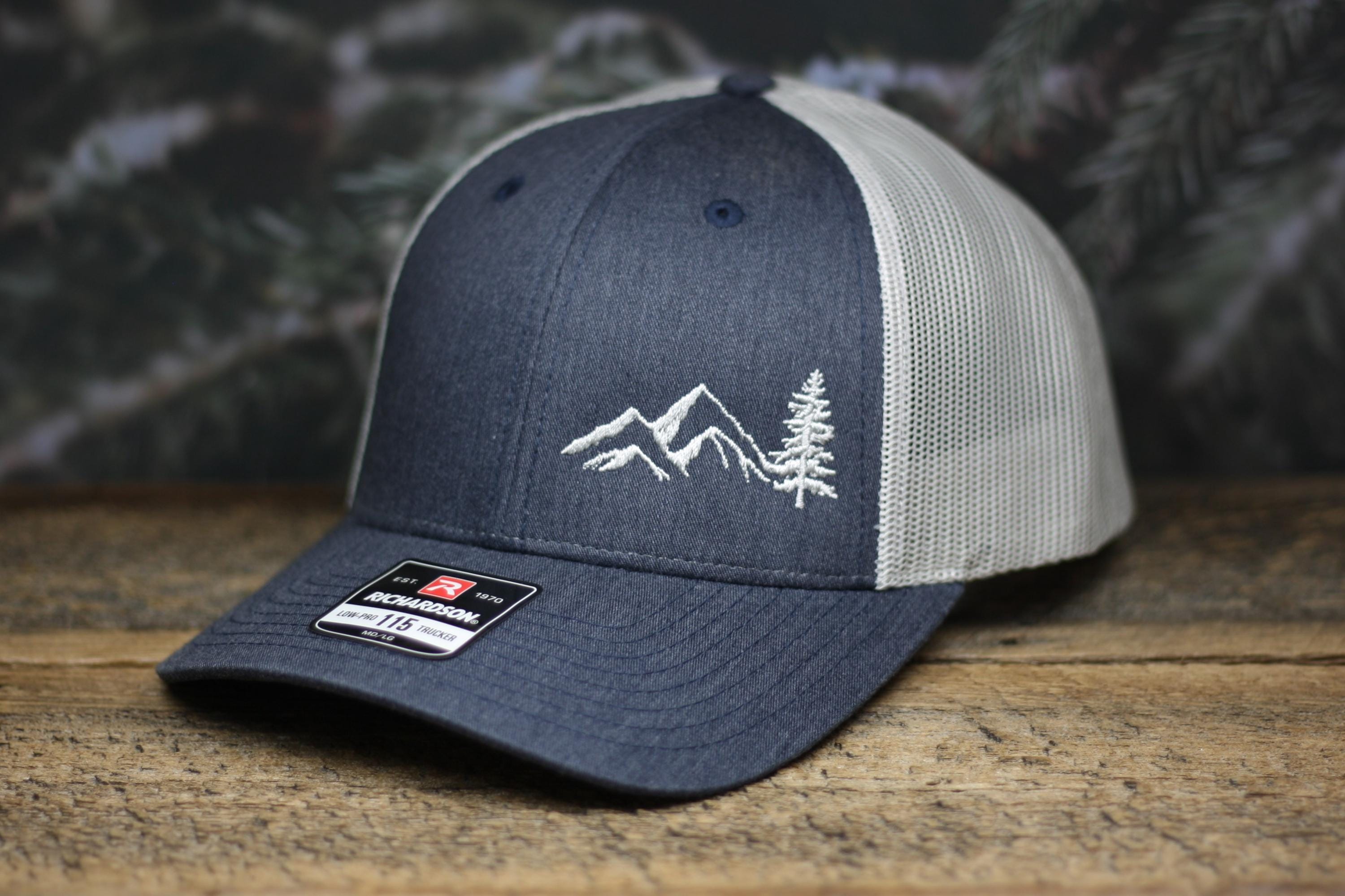 Mountains Embroidered Trucker Hat