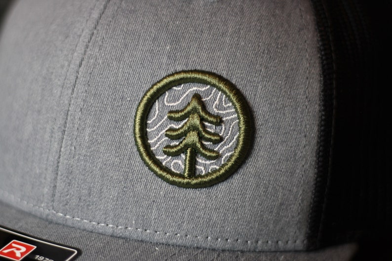 Topography Pattern Rope Hat Pine Tree Hat Richardson 115, Embroidered Topo Map Trucker Cap - Etsy