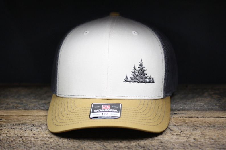 Embroidered Treeline Hat: Richardson 112 Trucker Cap