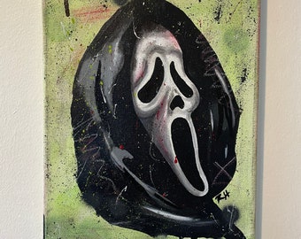 Original Scream Artwork - Scream gift - horror fan gift. Ghostface painting 8x10”