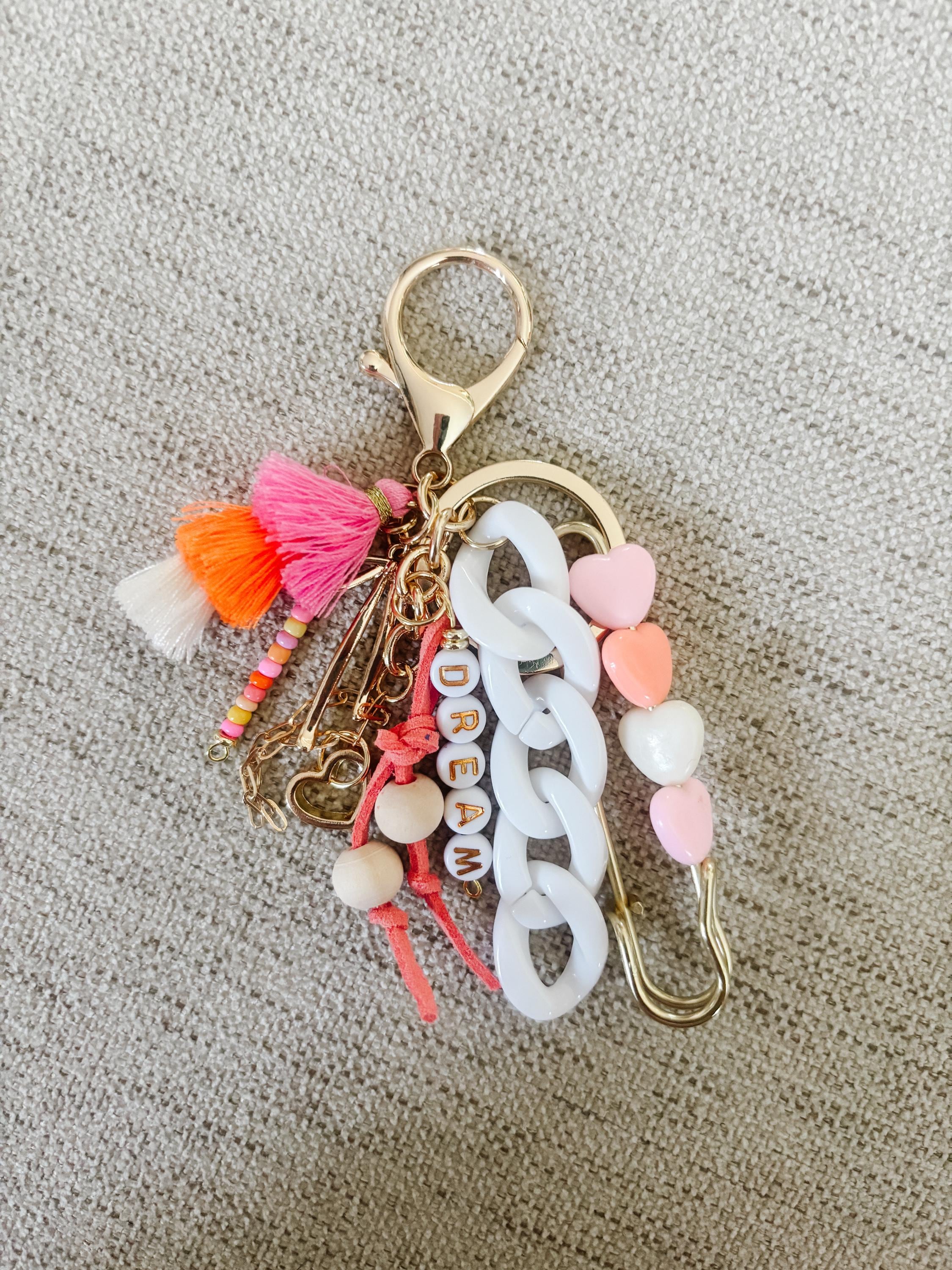 Handmade Beaded Bag Charm: Boho Purse Accessory