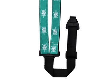 Neck Strap for Ukulele or Guitar - Teal Turtle