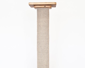 28" Natural Sisal Cat Scratching Post with Organic Catnip-Made in USA (Walnut)